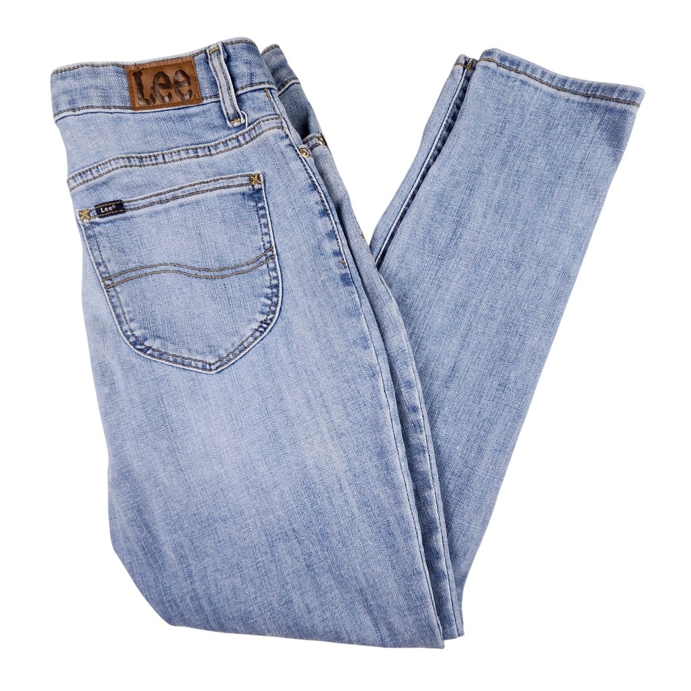Lee Skinny Leg Jeans Womens 14 Medium Blue Mid Rise Slim Fit Casual Streetwear